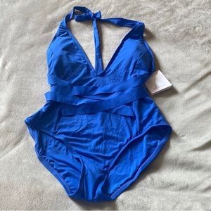 NWT LaBlanca one piece royal blue swimsuit size 12.